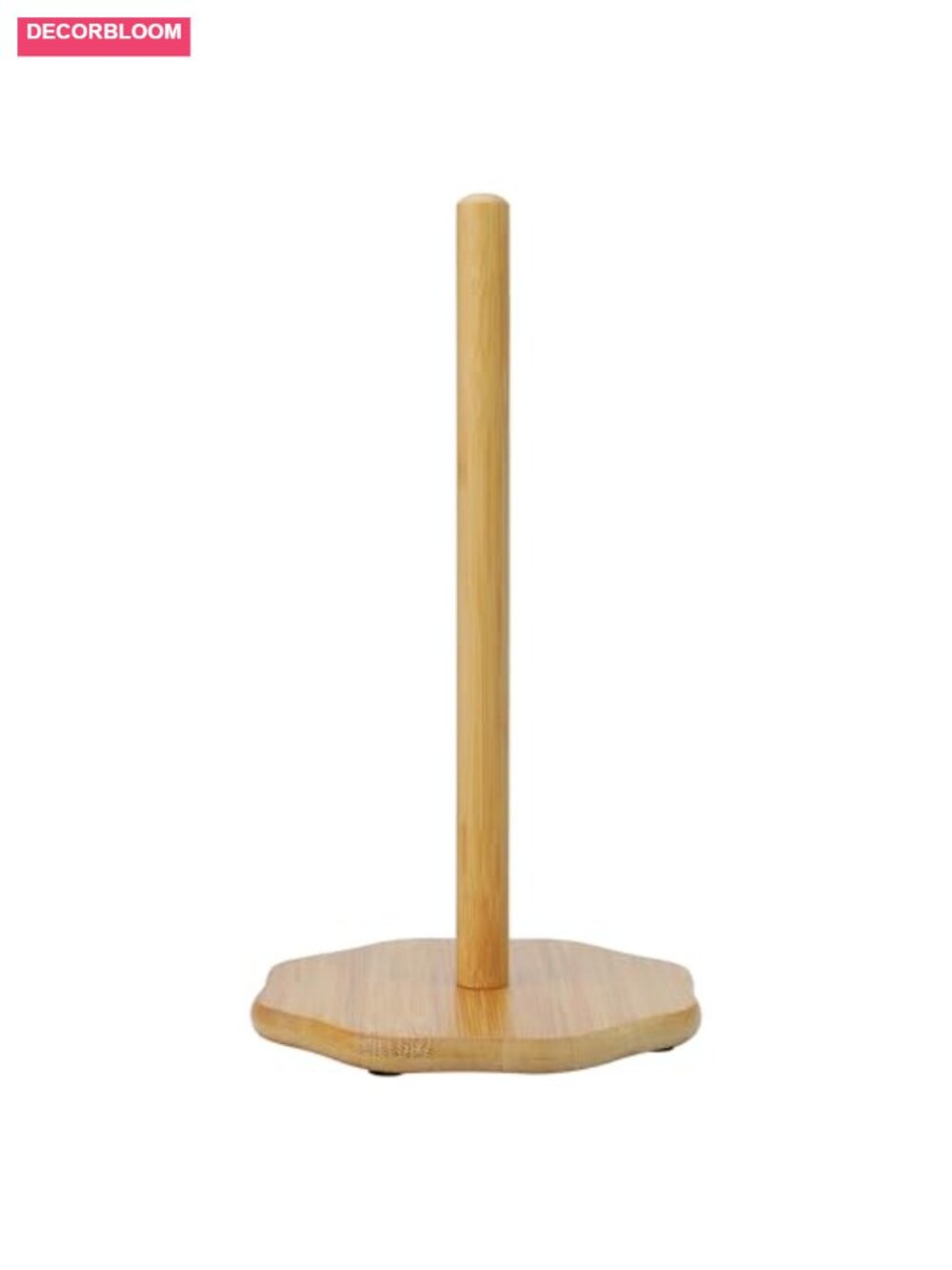 Wood Paper Towel Holder Countertop Non-Slip Base Kitchen Decor